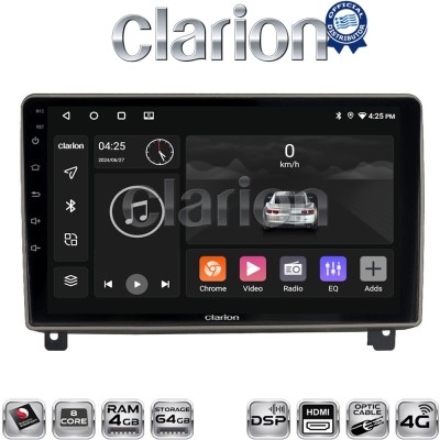 CLARION GL74404 Οθόνη OEM Multimedia Αυτοκινήτου για PEUGEOT 407 2004 2011 (CarPlay/AndroidAuto/BT/GPS/WIFI/GPRS)