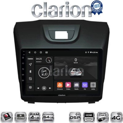 CLARION GL74435 Οθόνη OEM Multimedia Αυτοκινήτου για ISUZU DMAX 2012 (CarPlay/AndroidAuto/BT/GPS/WIFI/GPRS)