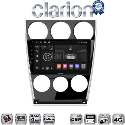 CLARION GL74436 Οθόνη OEM Multimedia Αυτοκινήτου για MAZDA 6 facelift 20052008 (CarPlay/AndroidAuto/BT/GPS/WIFI/GPRS)
