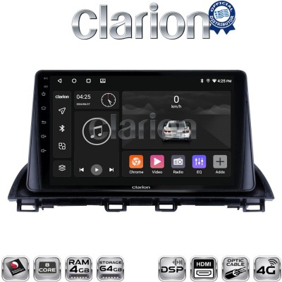 CLARION GL74441 Οθόνη OEM Multimedia Αυτοκινήτου για Mazda CX4 2014 (CarPlay/AndroidAuto/BT/GPS/WIFI/GPRS)