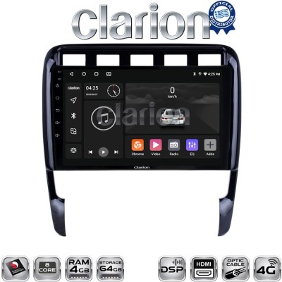 CLARION GL74443 Οθόνη OEM Multimedia Αυτοκινήτου για PORSCHE CAYENNE 20022011 (CarPlay/AndroidAuto/BT/GPS/WIFI/GPRS)