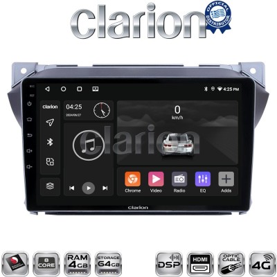 CLARION GL74449 Οθόνη OEM Multimedia Αυτοκινήτου για Suzuki Alto 20092016 (CarPlay/AndroidAuto/BT/GPS/WIFI/GPRS)