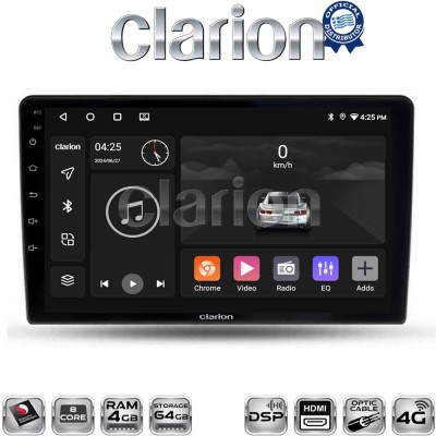 CLARION GL74452 Οθόνη OEM Multimedia Αυτοκινήτου για Ford Fiesta 2019 (CarPlay/AndroidAuto/BT/GPS/WIFI/GPRS)