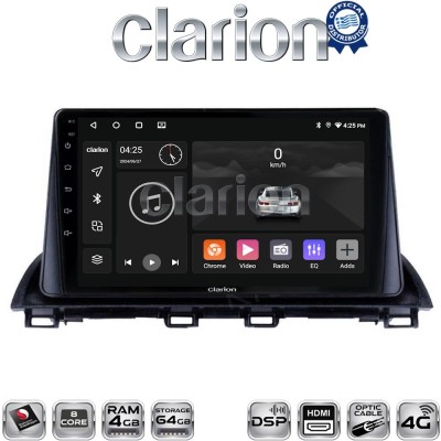 CLARION GL74461 Οθόνη OEM Multimedia Αυτοκινήτου για Mazda 3 2014 (CarPlay/AndroidAuto/BT/GPS/WIFI/GPRS)