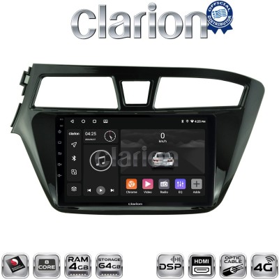 CLARION GL74517 Οθόνη OEM Multimedia Αυτοκινήτου για Hyundai i20 2015 (CarPlay/AndroidAuto/BT/GPS/WIFI/GPRS)