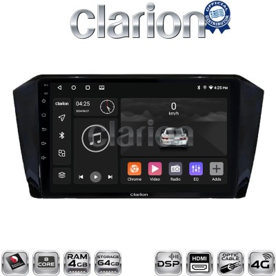 CLARION GL74519 Οθόνη OEM Multimedia Αυτοκινήτου για VW PASSAT 2015 (CarPlay/AndroidAuto/BT/GPS/WIFI/GPRS)