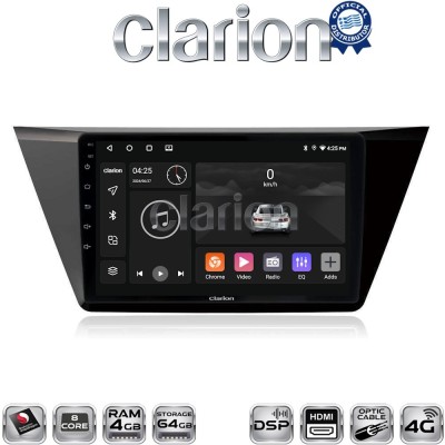 CLARION GL74522 Οθόνη OEM Multimedia Αυτοκινήτου για VW TOURAN 2016 (CarPlay/AndroidAuto/BT/GPS/WIFI/GPRS)