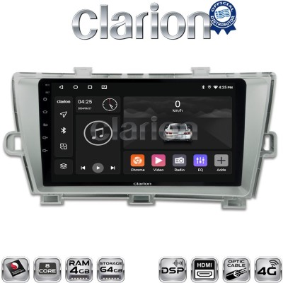 CLARION GL74561 Οθόνη OEM Multimedia Αυτοκινήτου για TOYOTA PRIUS 20092016 (CarPlay/AndroidAuto/BT/GPS/WIFI/GPRS)