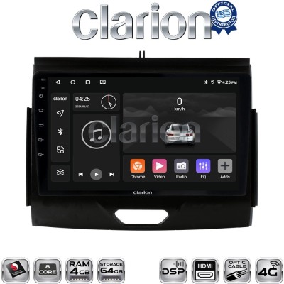 CLARION GL74576B Οθόνη OEM Multimedia Αυτοκινήτου για FORD RANGER 20152020 (CarPlay/AndroidAuto/BT/GPS/WIFI/GPRS)