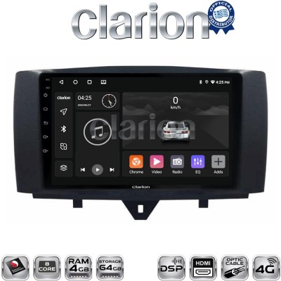 CLARION GL74587 Οθόνη OEM Multimedia Αυτοκινήτου για SMART ForTwo 2011 2015 (CarPlay/AndroidAuto/BT/GPS/WIFI/GPRS)