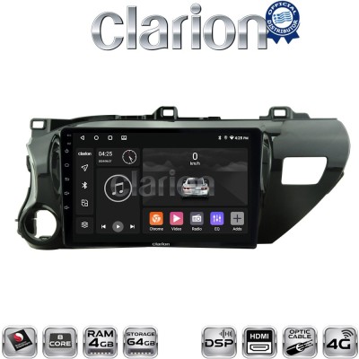 CLARION GL74588 Οθόνη OEM Multimedia Αυτοκινήτου για TOYOTA HILUX 2017 (CarPlay/AndroidAuto/BT/GPS/WIFI/GPRS)