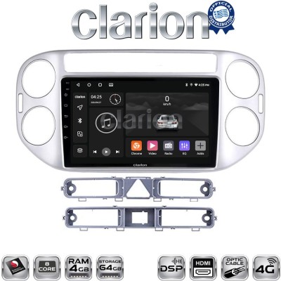CLARION GL74590 Οθόνη OEM Multimedia Αυτοκινήτου για VW TIGUAN 20072017 (CarPlay/AndroidAuto/BT/GPS/WIFI/GPRS)