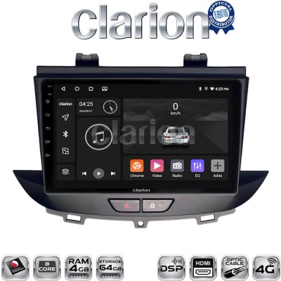 CLARION GL74664 Οθόνη OEM Multimedia Αυτοκινήτου για Opel Crossland-Grandland 2017 (CarPlay/AndroidAuto/BT/GPS/WIFI/GPRS)
