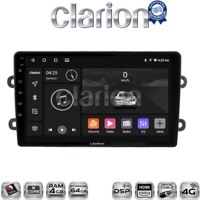 CLARION GL74708 Οθόνη OEM Multimedia Αυτοκινήτου για DACIA DUSTER – LOGAN - SUNDERO 2013 2018 (CarPlay/AndroidAuto/BT/GPS/WIFI/