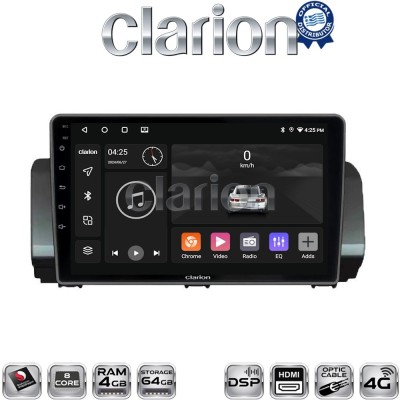 CLARION GL74777 Οθόνη OEM Multimedia Αυτοκινήτου για Dacia Logan, Duster, Santero 2021 Facelift (CarPlay/AndroidAuto/BT/GPS/WIFI