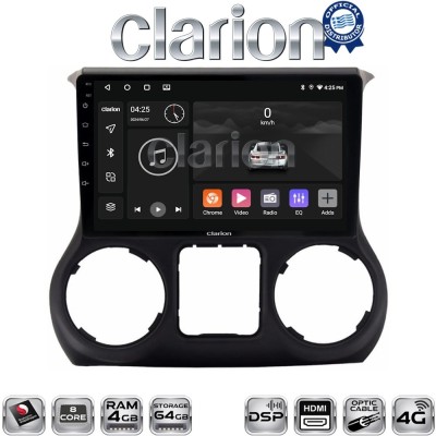 CLARION GL74745B Οθόνη OEM Multimedia Αυτοκινήτου για Jeep Wrangler 2011 2017 (CarPlay/AndroidAuto/BT/GPS/WIFI/GPRS)
