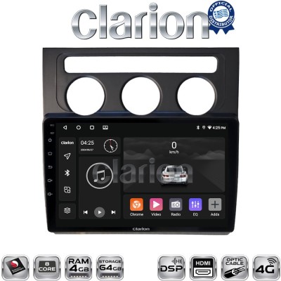 CLARION GL74511B Οθόνη OEM Multimedia Αυτοκινήτου για VW Touran 2003 2010 (CarPlay/AndroidAuto/BT/GPS/WIFI/GPRS)