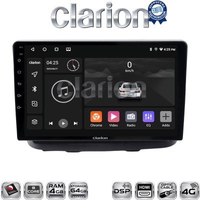 CLARION GL74210 Οθόνη OEM Multimedia Αυτοκινήτου για Fiat Doblo 2002 2007 (CarPlay/AndroidAuto/BT/GPS/WIFI/GPRS)