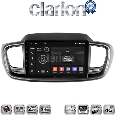 CLARION GL74224 Οθόνη OEM Multimedia Αυτοκινήτου για Kia Sorento 2013 2020 (CarPlay/AndroidAuto/BT/GPS/WIFI/GPRS)