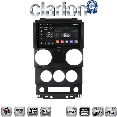 CLARION GL74748C Οθόνη OEM Multimedia Αυτοκινήτου για Jeep Wrangler 2007 2011 (CarPlay/AndroidAuto/BT/GPS/WIFI/GPRS)