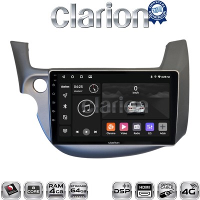 CLARION GL74549G Οθόνη OEM Multimedia Αυτοκινήτου για Honda Jazz 2008 2012 (CarPlay/AndroidAuto/BT/GPS/WIFI/GPRS)