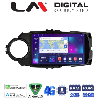 LM Digital - LM ZR8454B GPS Οθόνη OEM Multimedia Αυτοκινήτου για Toyota Yaris 2015 2019 (CarPlay/AndroidAuto/BT/GPS/WIFI/GPRS)