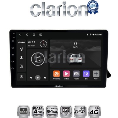 CLARION GL72310 Οθόνη OEM Multimedia Αυτοκινήτου για AUDI A4 2008 2013 (CarPlay/AndroidAuto/BT/GPS/WIFI/GPRS)