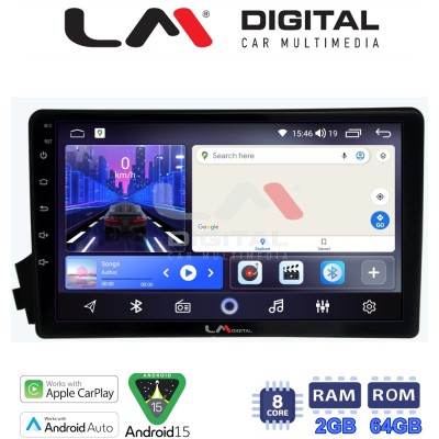 LM Digital - LM ZW8015 GPS Οθόνη OEM Multimedia Αυτοκινήτου για Ssangyong Actyon - Kyron 20062015 (CarPlay/AndroidAuto/BT/GPS/WI