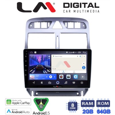 LM Digital - LM ZW8017 GPS Οθόνη OEM Multimedia Αυτοκινήτου για PEUGEOT 307 2001 2008 (CarPlay/AndroidAuto/BT/GPS/WIFI)