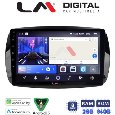 LM Digital - LM ZW8029 GPS Οθόνη OEM Multimedia Αυτοκινήτου για SMART ForTwo 2015 (CarPlay/AndroidAuto/BT/GPS/WIFI)