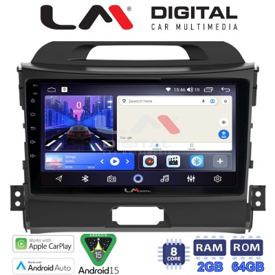 LM Digital - LM ZW8074 GPS Οθόνη OEM Multimedia Αυτοκινήτου για KIA SPORTAGE 20102015 (CarPlay/AndroidAuto/BT/GPS/WIFI)