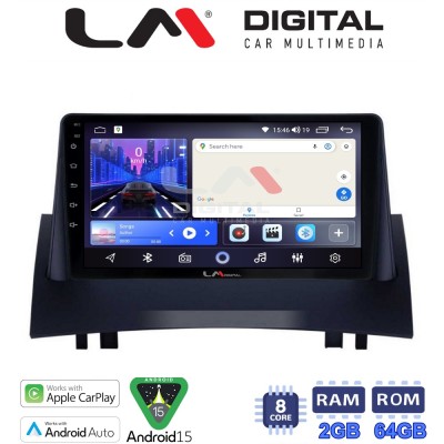 LM Digital - LM ZW8138 GPS Οθόνη OEM Multimedia Αυτοκινήτου για Renault Megane2 2002 2008 (CarPlay/AndroidAuto/BT/GPS/WIFI)