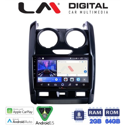 LM Digital - LM ZW8158 GPS Οθόνη OEM Multimedia Αυτοκινήτου για DACIA DUSTER 20132019 (CarPlay/AndroidAuto/BT/GPS/WIFI)