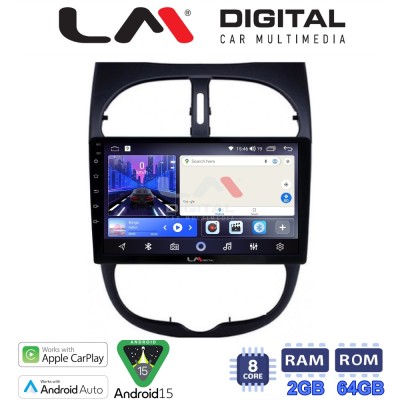 LM Digital - LM ZW8206 GPS Οθόνη OEM Multimedia Αυτοκινήτου για Peugeot 206 2002 2006 (CarPlay/AndroidAuto/BT/GPS/WIFI)