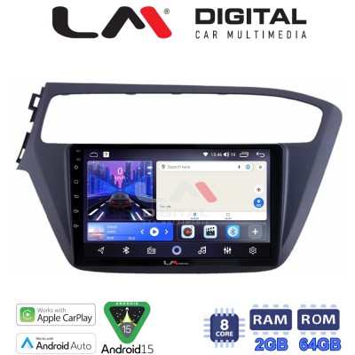 LM Digital - LM ZW8226 GPS Οθόνη OEM Multimedia Αυτοκινήτου για Hyundai i20 2019 (CarPlay/AndroidAuto/BT/GPS/WIFI)