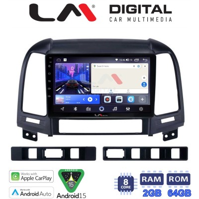 LM Digital - LM ZW8239 GPS Οθόνη OEM Multimedia Αυτοκινήτου για Hyundai SantaFe 2006 2013 (CarPlay/AndroidAuto/BT/GPS/WIFI)