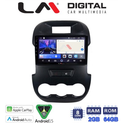 LM Digital - LM ZW8245 GPS Οθόνη OEM Multimedia Αυτοκινήτου για FORD RANGER 2011 2015 (CarPlay/AndroidAuto/BT/GPS/WIFI)