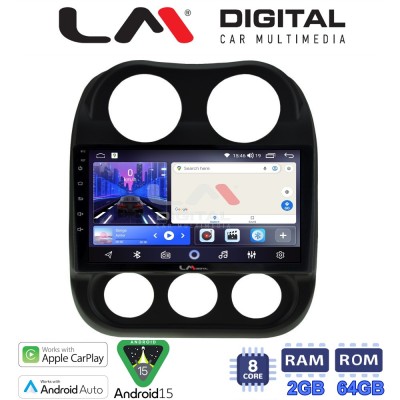 LM Digital - LM ZW8252 GPS Οθόνη OEM Multimedia Αυτοκινήτου για JEEP COMPASS 20112016 (CarPlay/AndroidAuto/BT/GPS/WIFI)