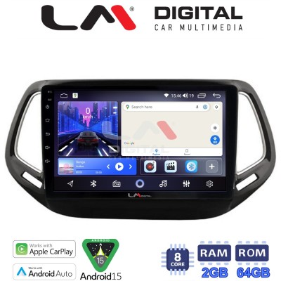 LM Digital - LM ZW8253 GPS Οθόνη OEM Multimedia Αυτοκινήτου για JEEP COMPASS 2017 (CarPlay/AndroidAuto/BT/GPS/WIFI)