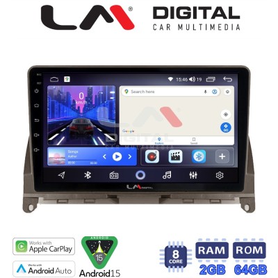 LM Digital - LM ZW8265BR GPS Οθόνη OEM Multimedia Αυτοκινήτου για Mercedes C Class W204 2007 2011 (CarPlay/AndroidAuto/BT/GPS/W