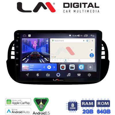 LM Digital - LM ZW8315B GPS Οθόνη OEM Multimedia Αυτοκινήτου για Fiat 500 2007 2016 (CarPlay/AndroidAuto/BT/GPS/WIFI)