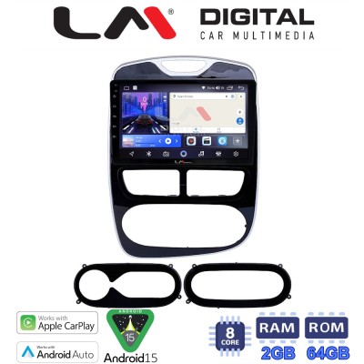 LM Digital - LM ZW8320 GPS Οθόνη OEM Multimedia Αυτοκινήτου για RENAULT CLIO 2012 2015 (CarPlay/AndroidAuto/BT/GPS/WIFI)