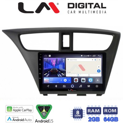LM Digital - LM ZW8389 GPS Οθόνη OEM Multimedia Αυτοκινήτου για Honda Civic 2012 2016 (CarPlay/AndroidAuto/BT/GPS/WIFI)