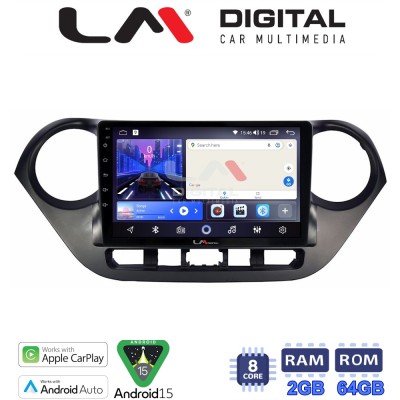 LM Digital - LM ZW8406 GPS Οθόνη OEM Multimedia Αυτοκινήτου για Hyundai i10 2014 (CarPlay/AndroidAuto/BT/GPS/WIFI)