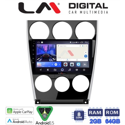 LM Digital - LM ZW8436 GPS Οθόνη OEM Multimedia Αυτοκινήτου για MAZDA 6 facelift 20052008 (CarPlay/AndroidAuto/BT/GPS/WIFI)