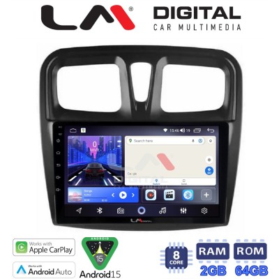 LM Digital - LM ZW8557 GPS Οθόνη OEM Multimedia Αυτοκινήτου για Dacia Santero 2012 2020 (CarPlay/AndroidAuto/BT/GPS/WIFI)