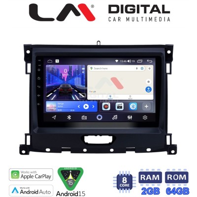 LM Digital - LM ZW8575 GPS Οθόνη OEM Multimedia Αυτοκινήτου για Ford Ranger 2019 (CarPlay/AndroidAuto/BT/GPS/WIFI)