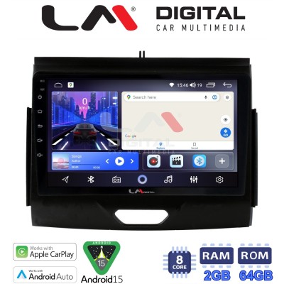 LM Digital - LM ZW8576B GPS Οθόνη OEM Multimedia Αυτοκινήτου για FORD RANGER 20152020 (CarPlay/AndroidAuto/BT/GPS/WIFI)