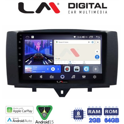 LM Digital - LM ZW8587 GPS Οθόνη OEM Multimedia Αυτοκινήτου για SMART ForTwo 2011 2015 (CarPlay/AndroidAuto/BT/GPS/WIFI)