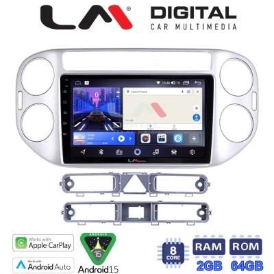 LM Digital - LM ZW8590 GPS Οθόνη OEM Multimedia Αυτοκινήτου για VW TIGUAN 20072017 (CarPlay/AndroidAuto/BT/GPS/WIFI)